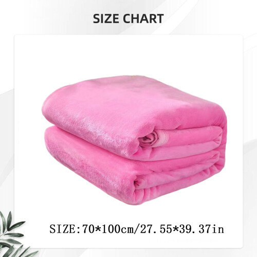 Solid Color Double Velvet Blanket Pink 28x40in 2