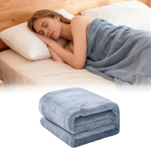 GentleSoft Fleece Blanket Queen 60x80 inch Grey