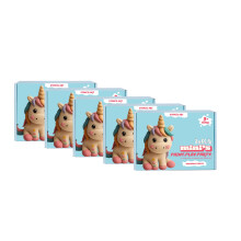 Dabble Unicorn Paint Party Stencil Diy Art Kit Pack Of 5 For Kids 3+ | Washable Paints | Complete Canvas Painting Set With Easel & Stencil | Boosts F
