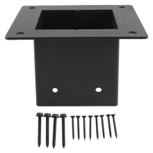 4x4 Inch (Actual:3.5x3.5inch) Post Stainless Steel Flange Anchor Base with Screws for Deck Railing (1 Pack)