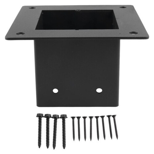 Base de Ancoragem de Flange de Aço Inoxidável de 4x4 Polegadas (Real: 3,5x3,5 Polegadas) com Parafusos para Corrimão de Deck (1 Pacote)