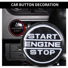 Carbon Fiber Car Start Engine Stop Button Button Panel Interior Trim for Mustang 2024 New Auto Parts Black