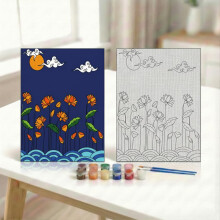 Hobby India Canvas Painting Board Kit For Kids & Adults | Diy Art & Craft Gift For Boys & Girls | Pre-Designed Indian Handmade Art | Home Bedroom L