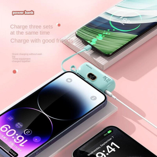 Capsule Mobile Power Bank 5000mAh 22.5W with Cable 1