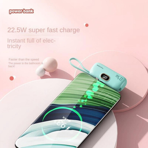 Capsule Mobile Power Bank 5000mAh 22.5W with Cable 2