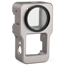 Aluminum Alloy Protective Case for Action 2 Metal Case Frame Cage+UV Lens Filter for Osmo Action 2 Accessories,A