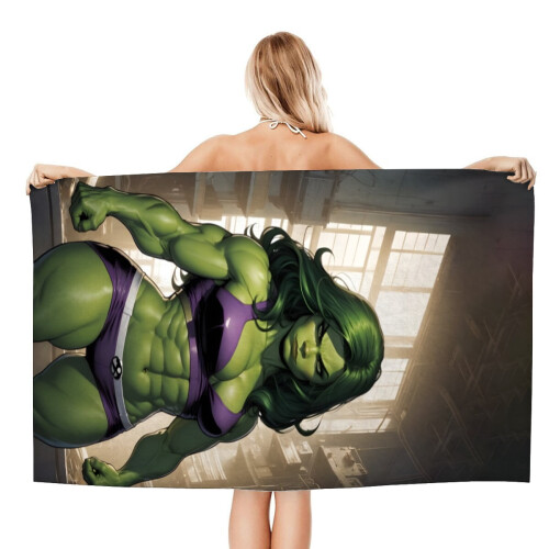 She Hulk Beach Towel Soft Quick-Drying Sand-Free 30.7x59in