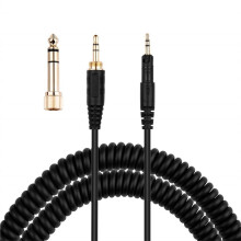Cavo ATH-M50x, Cavo AUX A Spirale di Ricambio per Cuffie per ATH-M40x, ATH-M70x con Adattatore da 1/4", da 4 Piedi A 10 Piedi
