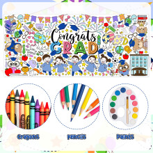 Graduation Theme Coloring Poster School Party DIY 55.1x23.6