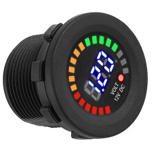 12V Motorcycle Car LED Digital Display Voltmeter Waterproof Voltage Volt Meter Gauge Motorbikes Cars Boats