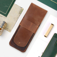 Saco de Armazenamento de LáPis de Couro Feito à MãO Porta-Caneta-Tinteiro Vintage AcessóRios Retrô para DiáRio de Viagem A