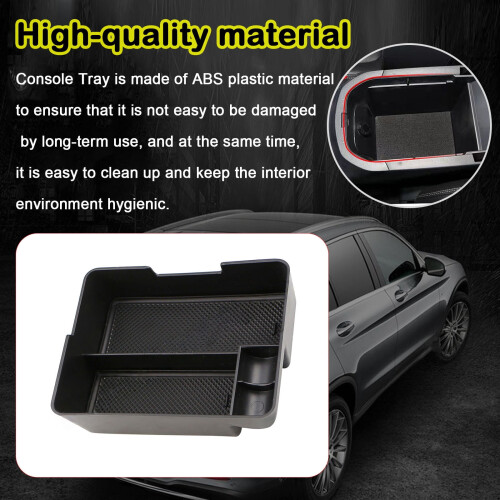 Tesla Hidden Armrest Tray Box - Black 2