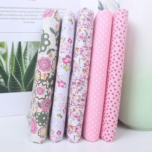 Cotton Fabric Squares Floral Print 50x50cm 5-Pack 1