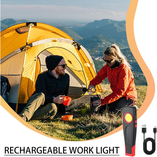 Rechargeable Rotating LED Work Light Foldable Magnetic 1 1