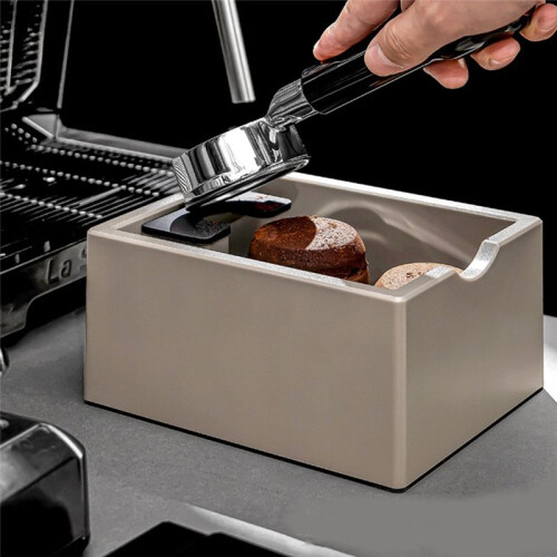 Anti Slip Espresso Coffee Grounds Waste Box Coffee Grounds Box Coffee Grounds Bucket Coffee Grounds Knock Box White 2