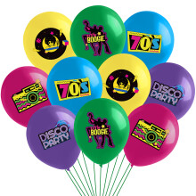 70s Party Balloons Latex Retro Decor 12 Inch