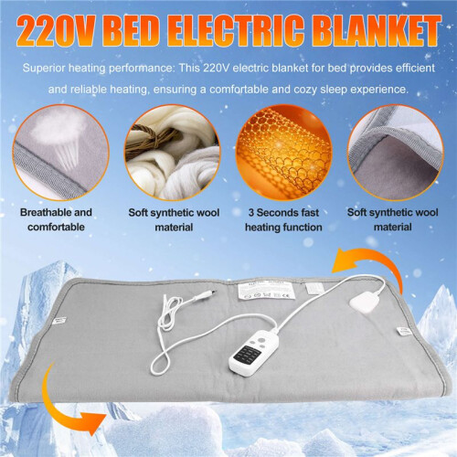220V Electric Blanket for Bed Heating Blankets  Control  Heating Mat 80x150cm EU Plug 2