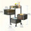 5-Tier Rolling Storage Cart Black Metal 5 Baskets 7