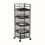 5-Tier Rolling Storage Cart Black Metal 5 Baskets 4