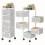 5-Tier Rolling Storage Cart Black Metal 5 Baskets 2