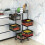5-Tier Rolling Storage Cart Black Metal 5 Baskets 3
