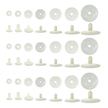 70 Set Plastic Animal Body Joints, 7 Size White Doll Joints for Dolls Bear Making Limbs DIY Crafts