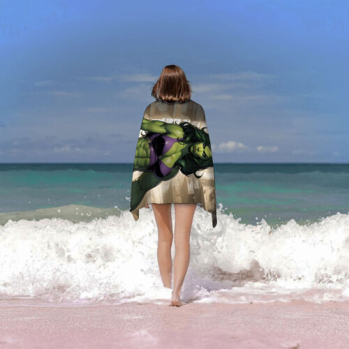 She Hulk Beach Towel Soft Quick-Drying Sand-Free 30.7x59in 1