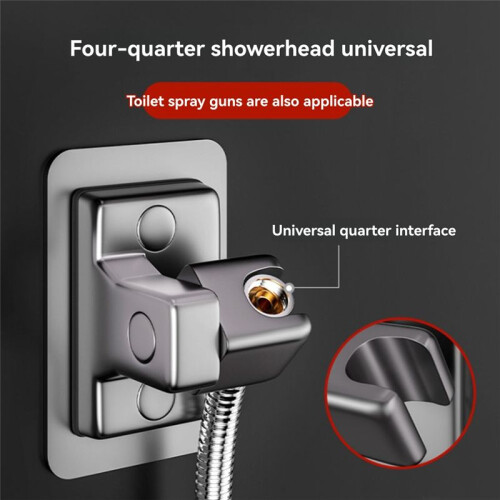 360 Adjustable Shower  Holder,Universal Handheld Shower  Holder - No Drill Wall Mount, Strong Viscosity 2 Pcs 1