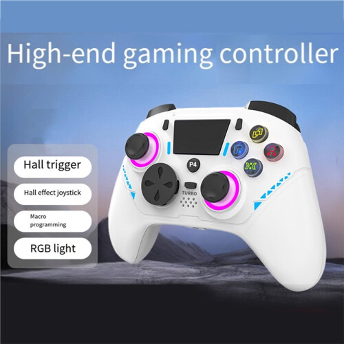 Per Controller di Gioco Wireless  per PS4 per P4/Steam/PC con Pulsanti In Cristallo RGB e Sensore Hall Joystick A 2