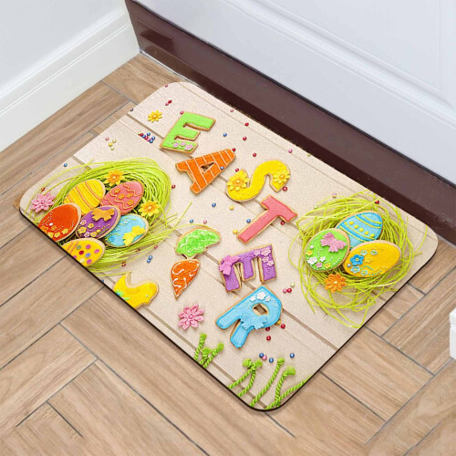 Easter Bunny Egg Decorated Carpet H Cloth 1