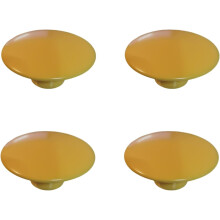 Cabinet Pulls Solid Wood Round Handle 4 pcs 4 cm Black