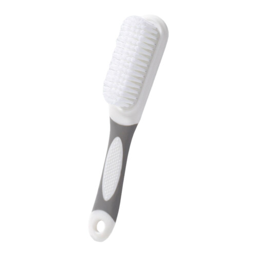 Shoe Brush Cleaner Long Handle Soft Bristles Grey