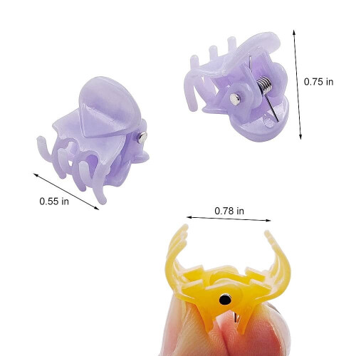 Mini Hair Claw Clips Bangs Grip 70 PCS Multicolor 1