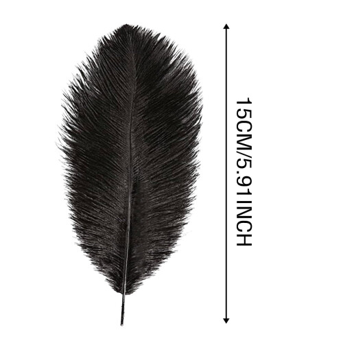 Black Ostrich Feathers Home Wedding Decoration 1 Pc 1