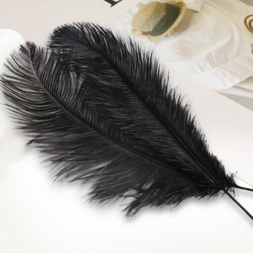 Black Ostrich Feathers Home Wedding Decoration 1 Pc 2