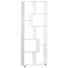 Bookshelf, Tall Bookcase, Room Divider, 8 Cube Storage Unit, Living Room, Bedroom, Home Office, 70 x 24 x 178 cm, White