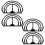 Brim Benders Plastic Rectangular Hat Shaping Tool 4 Pcs 8