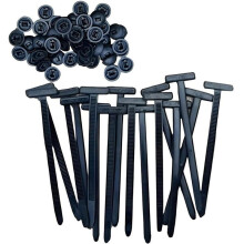 Nylon Cable Tie Buckle Self-Locking Zip Ties Holder with Pin and Button Multi-Purpose Cable Tie Tool for Car Repair B