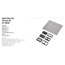 Split Filter Kit 6658 ND16 ND64 ND256 CPL 1/4 Zwarte Diffusielensfilters voor voor Osmo Pocket 4P 6658 Stapelbaar