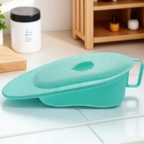 Bedpan for Elderly Men Comfortable PP Green 1 Set