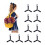 10 Pcs Pom Pom Holder Hanger with Snap Button for Backpack Cheerleader Team Tags Cheer Bag Strap 2