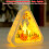 Christmas Triangle Lantern with LED Lights White Elk 5