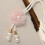 Pink Camellia Curtain Tie Backs Adjustable Fabric Strap 4