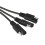 SAE Y Splitter Adapter Cable 18AWG 1-to-2/3/4 4