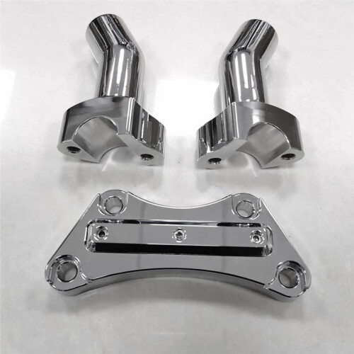 3-1/2 Inch Pullback Handlebar Risers & Top Clamp Kit for  Dyna Softail Fat Boy 2