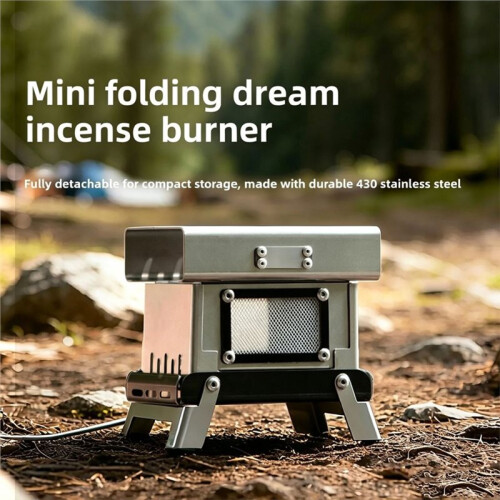 Portabel Utomhus Camping  Rökelsebrännare Ved Ornament Observera Eld Kolförråd Aromaterapi 2