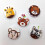 Wood Buttons with Animal Pattern Round 50 pcs 6