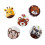 Wood Buttons with Animal Pattern Round 50 pcs 7
