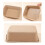 Disposable Cat Litter Box Brown Nonstick Durable 4