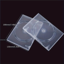 12 Pcs Transparent CD DVD Storage Box 14mm Double Disc Holder Fit for Ps4 Game Portable Shockproof Protective Case